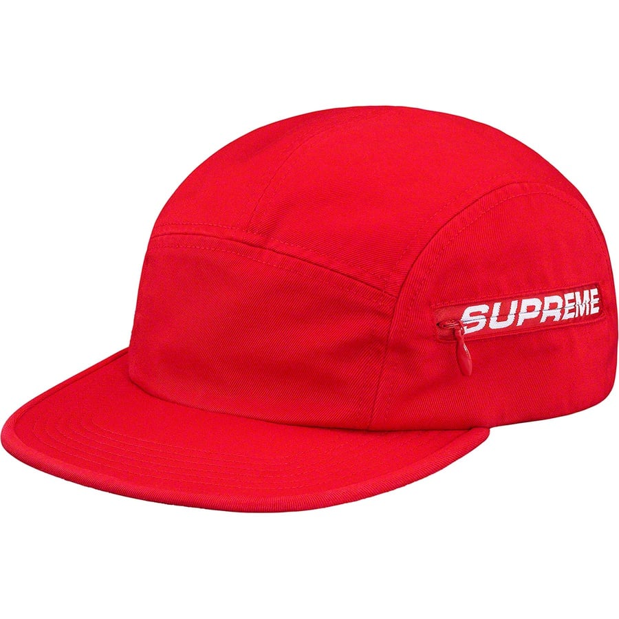 Details on Side Zip Camp Cap Red from spring summer
                                                    2019 (Price is $48)