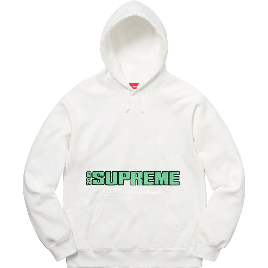 Details on Blockbuster Hooded Sweatshirt White from spring summer
                                                    2019 (Price is $158)