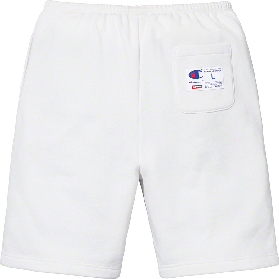 Details on Supreme Champion Outline Sweatshort White from spring summer
                                                    2019 (Price is $118)