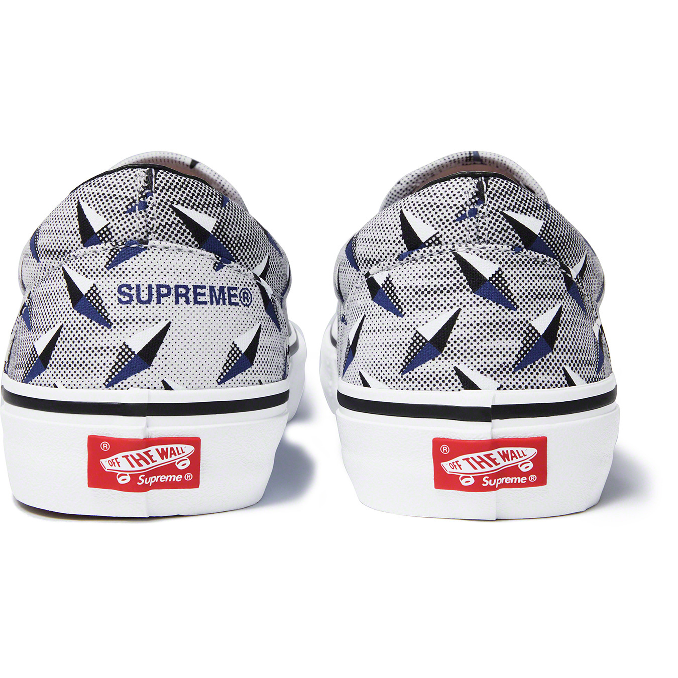 Vans x Supreme Slip-On Pro Diamond Plate Sneakers - White