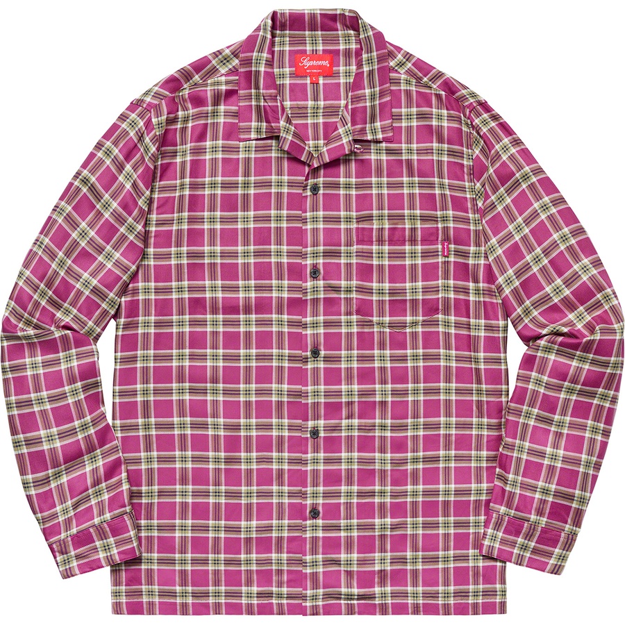 Details on Plaid Rayon Shirt Magenta from spring summer
                                                    2019 (Price is $138)