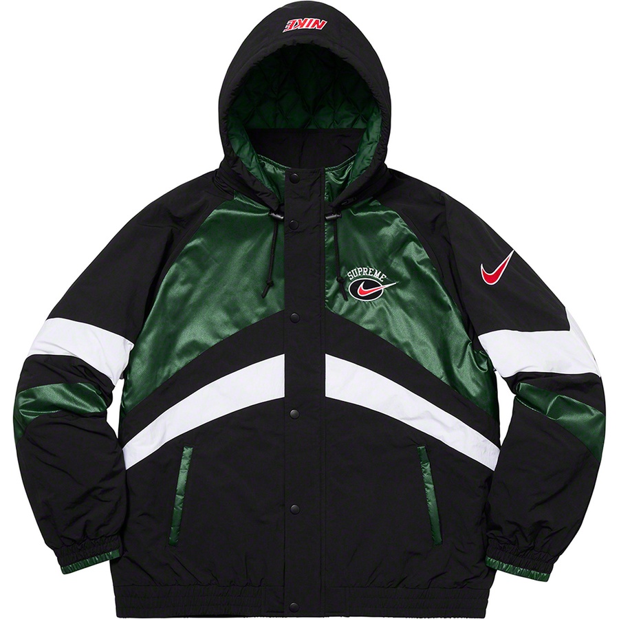 Details on Supreme Nike Hooded Sport Jacket Green from spring summer
                                                    2019 (Price is $248)