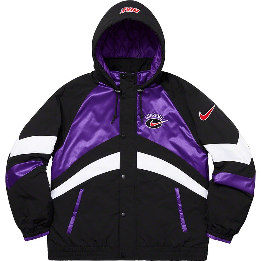 Details on Supreme Nike Hooded Sport Jacket Purple from spring summer
                                                    2019 (Price is $248)