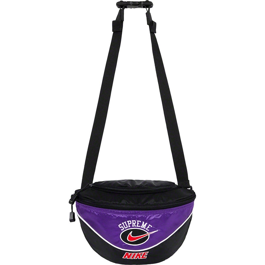 Details on Supreme Nike Shoulder Bag Purple from spring summer
                                                    2019 (Price is $45)