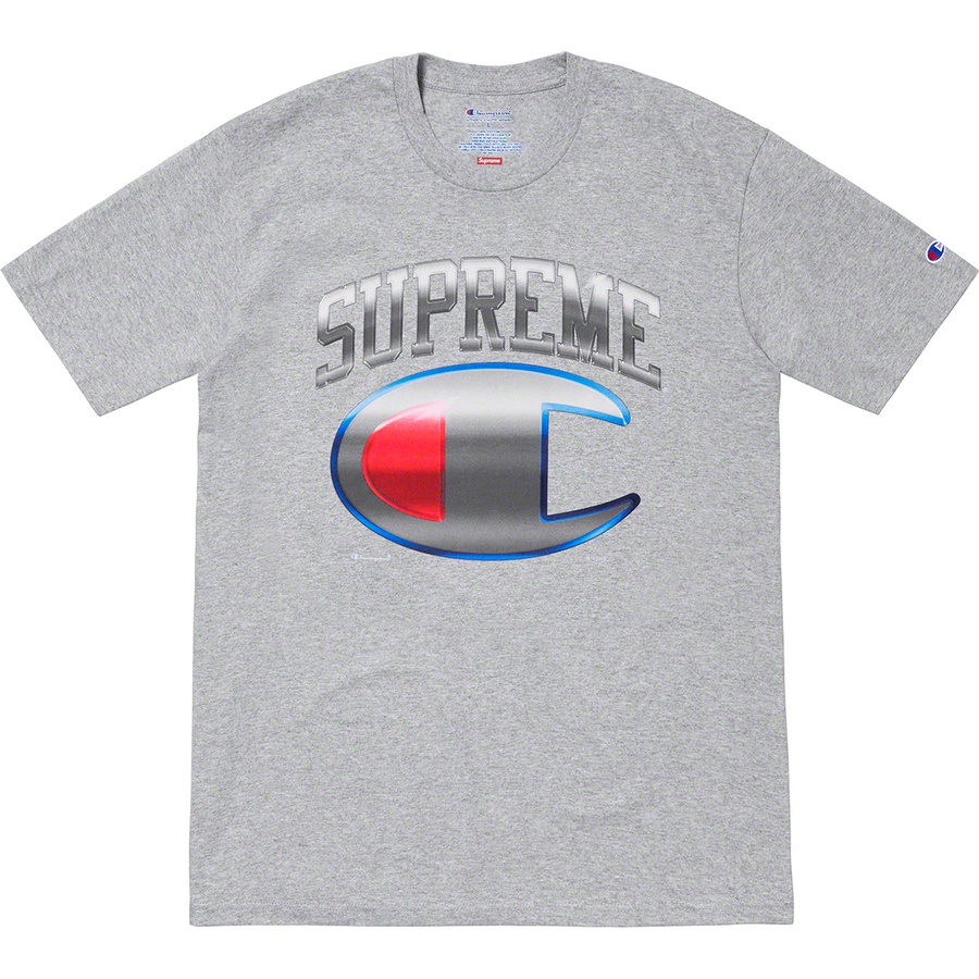 Details on Supreme Champion Chrome S S Top Heather Grey from spring summer
                                                    2019 (Price is $48)