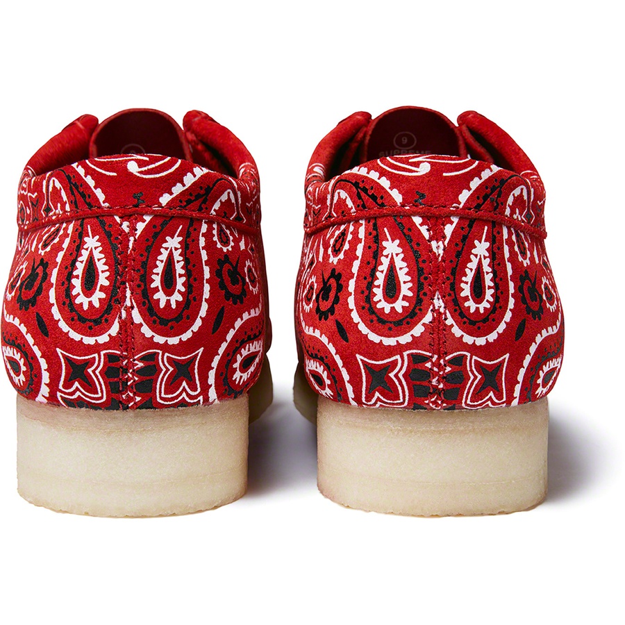 Details on Supreme Clarks Originals Bandana Wallabee Red from spring summer
                                                    2019 (Price is $198)