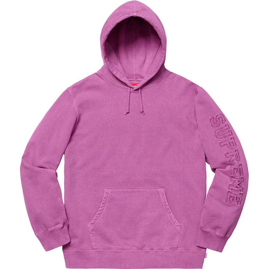 Details on Overdyed Hooded Sweatshirt Magenta from spring summer
                                                    2019 (Price is $148)