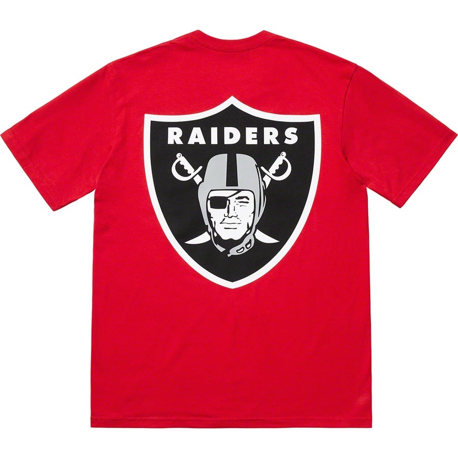 Details on Supreme NFL Raiders '47 Pocket Tee Red from spring summer
                                                    2019 (Price is $48)