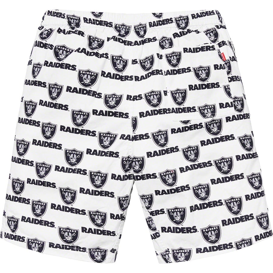 Details on Supreme NFL Raiders '47 Twill Short White from spring summer
                                                    2019 (Price is $118)