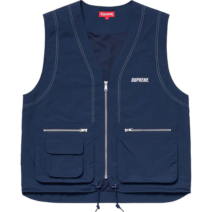 Details on Nylon Cargo Vest Dark Blue from spring summer
                                                    2019 (Price is $138)