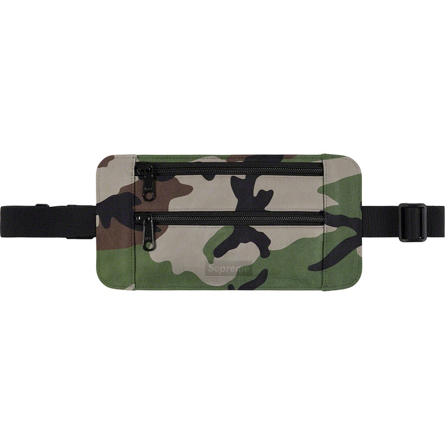 Details on Leather Waist Shoulder Pouch Woodland Camo from spring summer
                                                    2019 (Price is $138)