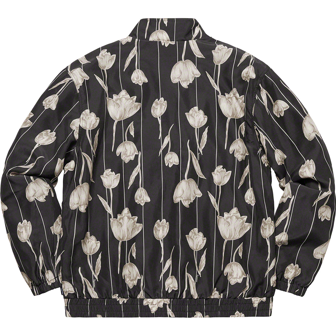 supreme floral silk track jacket 黒 XL-