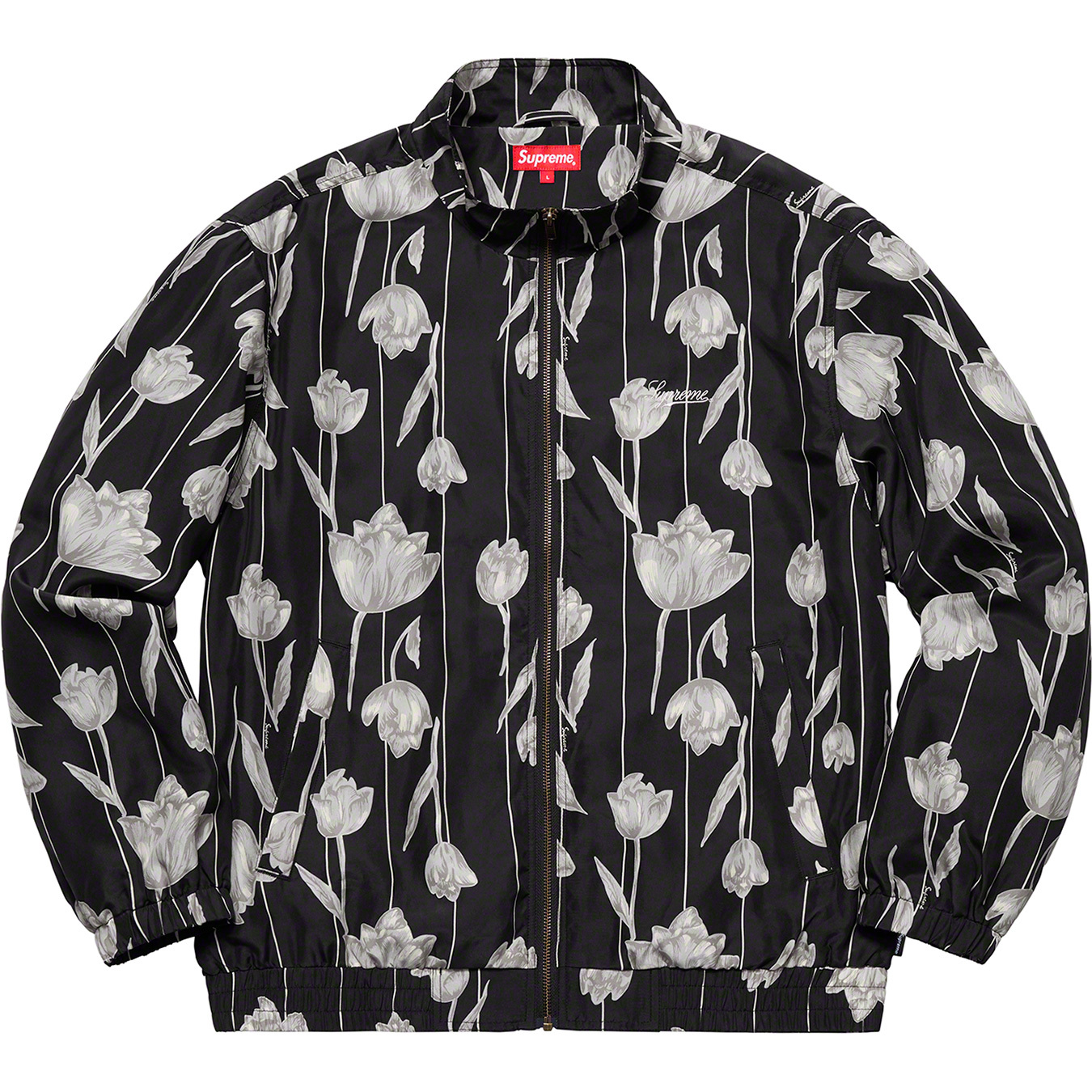 Supreme Floral Silk Track Jacket Black-