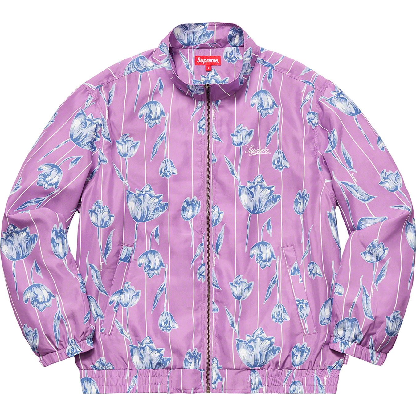 SUPREME Floral Silk Track Jacket XL