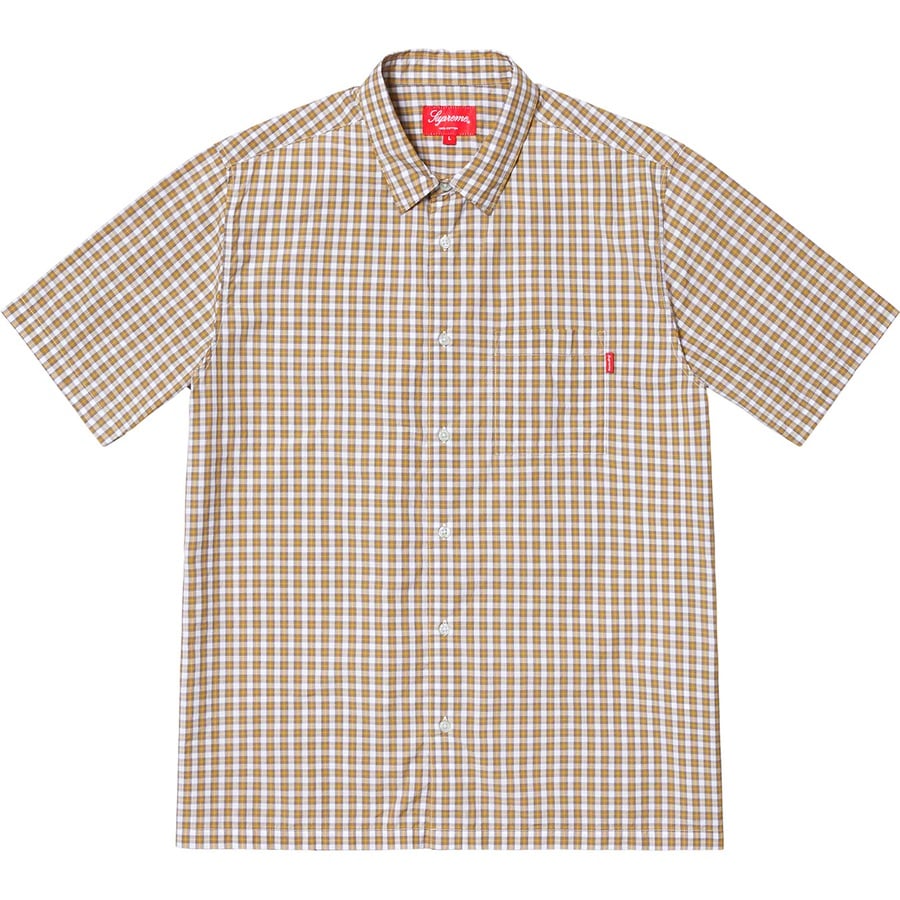 Details on Plaid S S Shirt White from spring summer
                                                    2019 (Price is $128)
