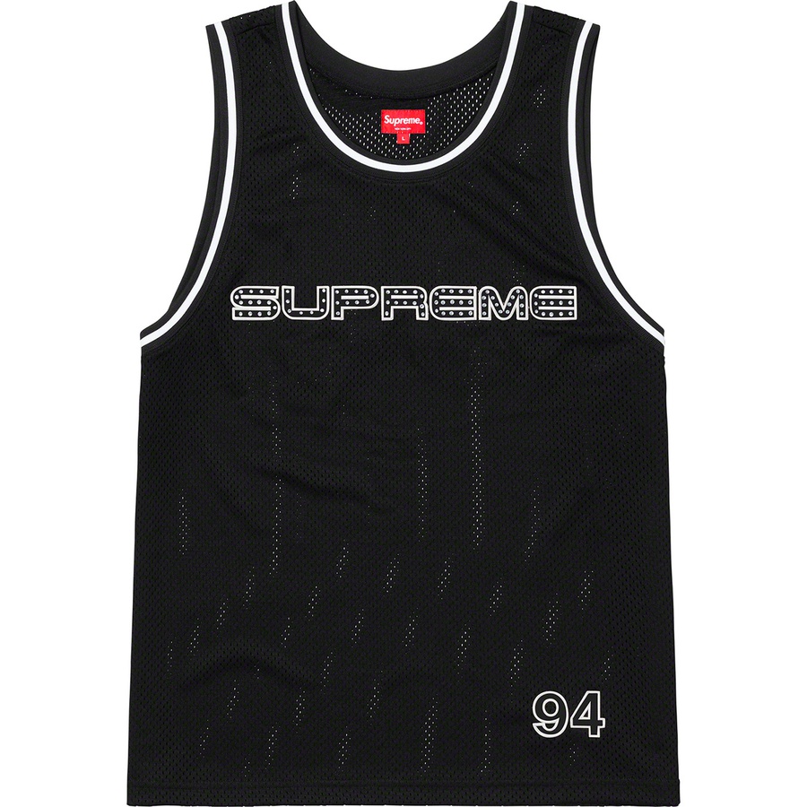 Details on Rhinestone Basketball Jersey Black from spring summer
                                                    2019 (Price is $110)