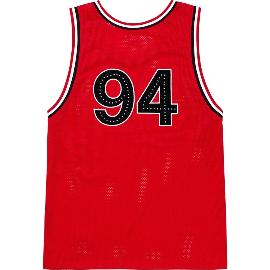 Details on Rhinestone Basketball Jersey Red from spring summer
                                                    2019 (Price is $110)