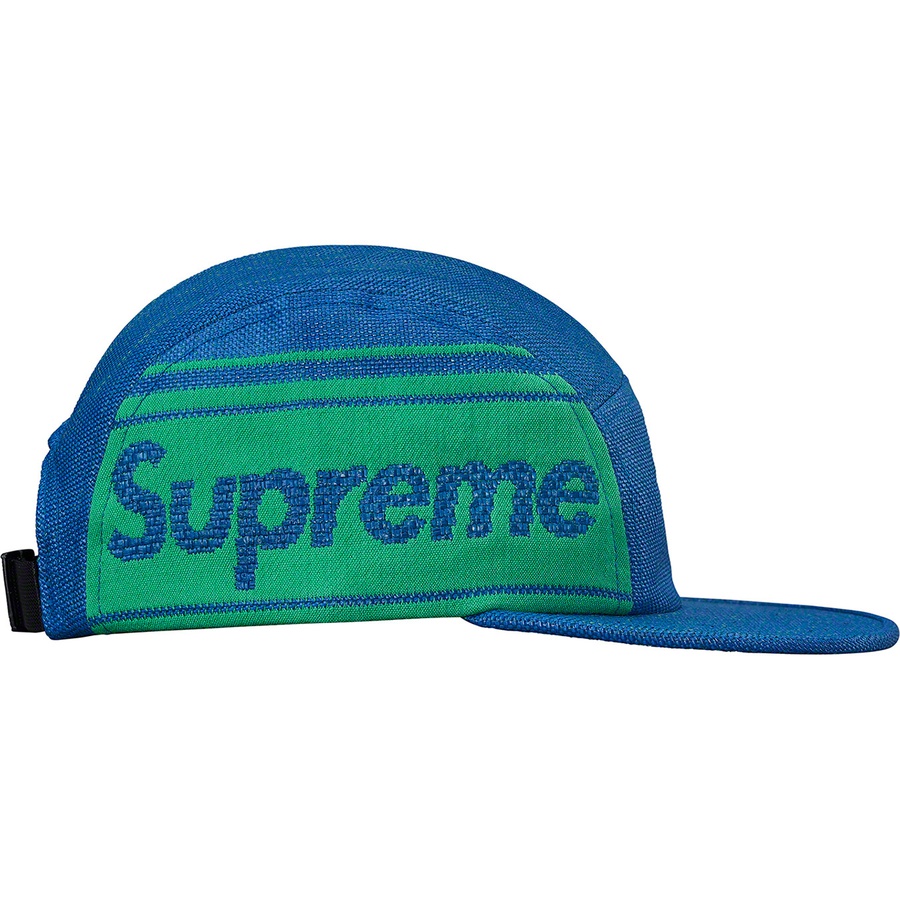 Details on Raffia Woven Logo Camp Cap Blue from spring summer
                                                    2019 (Price is $54)