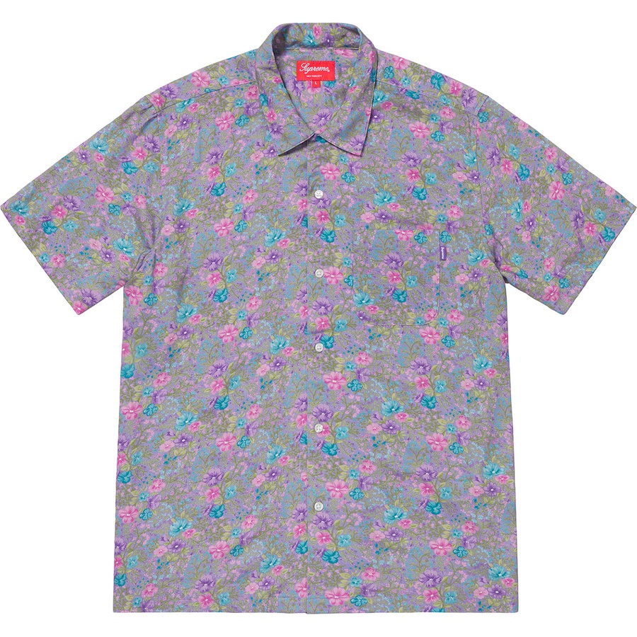 Details on Mini Floral Rayon S S Shirt Dusty Purple from spring summer
                                                    2019 (Price is $138)