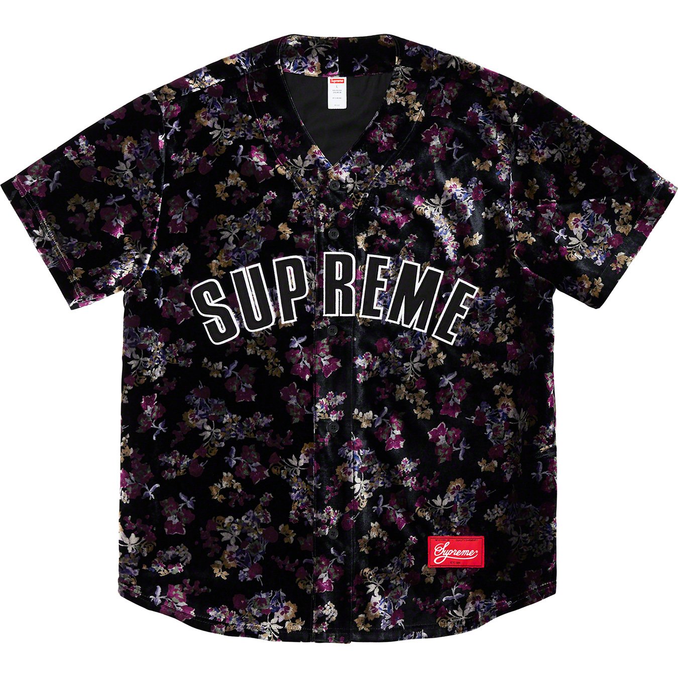 supreme floral velour セットアップ19FW レア