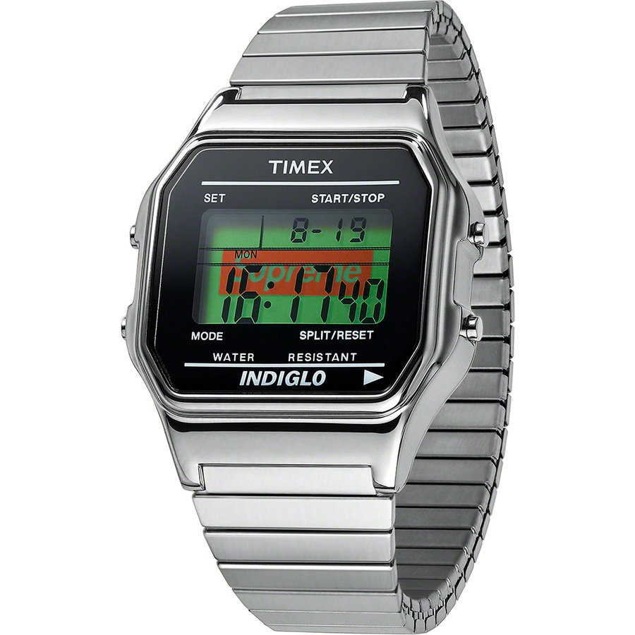 Details on Supreme Timex Digital Watch Silver from fall winter
                                                    2019 (Price is $68)