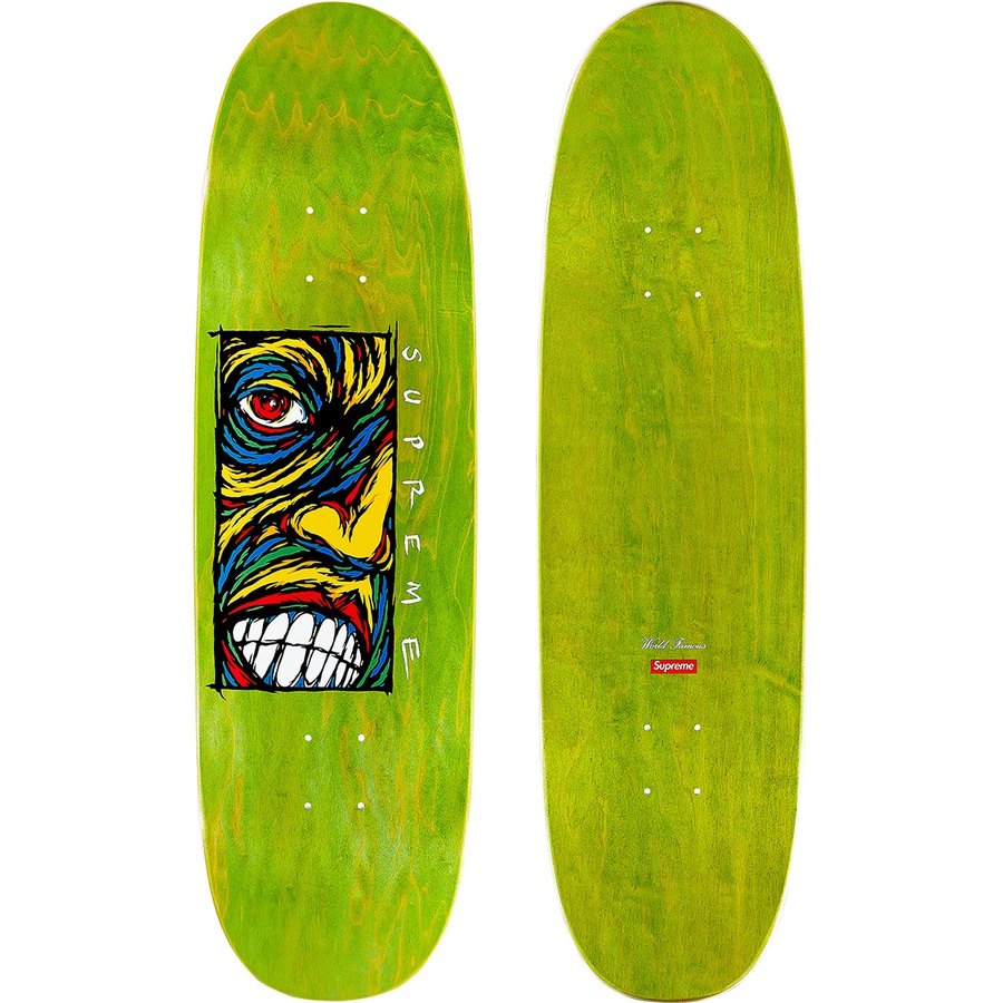 Details on Disturbed Skateboard Lime - 8.75" x 32"  from fall winter
                                                    2019 (Price is $50)