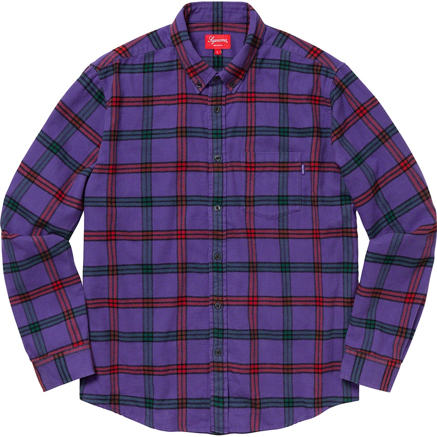 Details on Tartan Flannel Shirt Purple from fall winter
                                                    2019 (Price is $128)