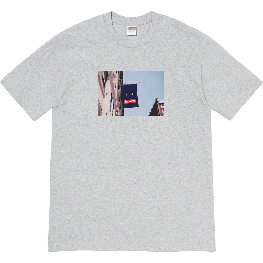 Details on Banner Tee Heather Grey from fall winter
                                                    2019 (Price is $38)