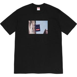 supreme banner tee grey