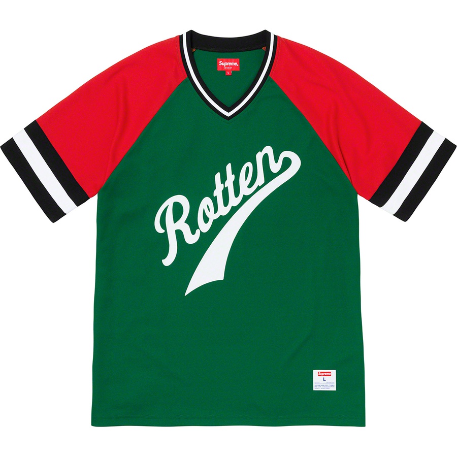 Details on Rotten Baseball Top Dark Green from fall winter
                                                    2019 (Price is $98)
