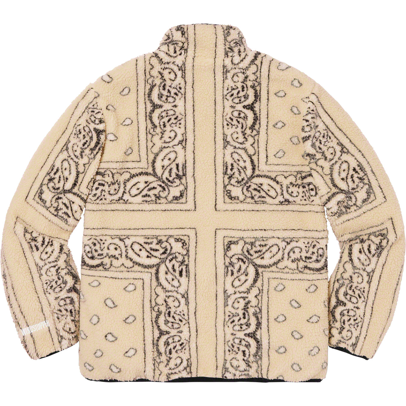 タン M Reversible Bandana Fleece Jacket