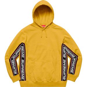 supreme text rib hoodie