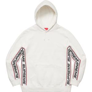 supreme text rib hoodie