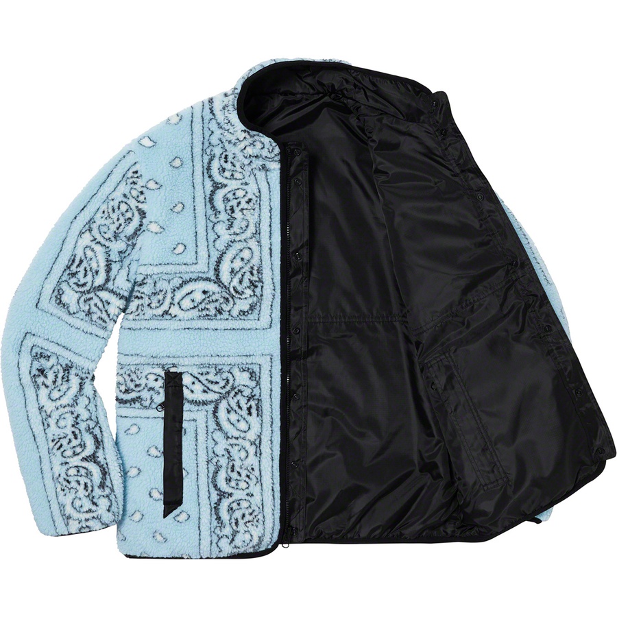 Details on Reversible Bandana Fleece Jacket Light Blue from fall winter
                                                    2019 (Price is $228)