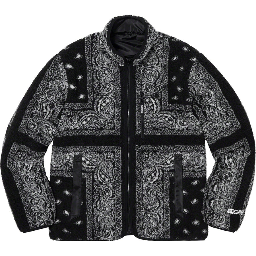 Details on Reversible Bandana Fleece Jacket Black from fall winter
                                                    2019 (Price is $228)