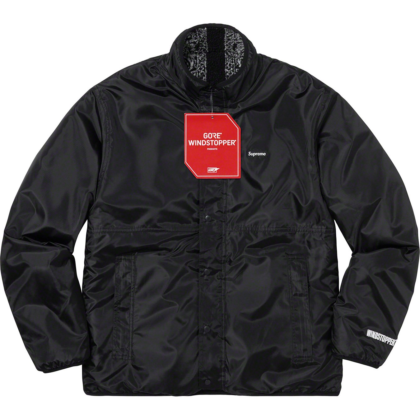 Reversible Bandana Fleece Jacket Black L
