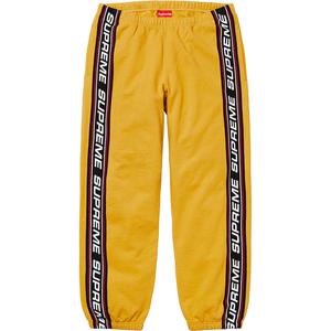 supreme text rib sweatpant