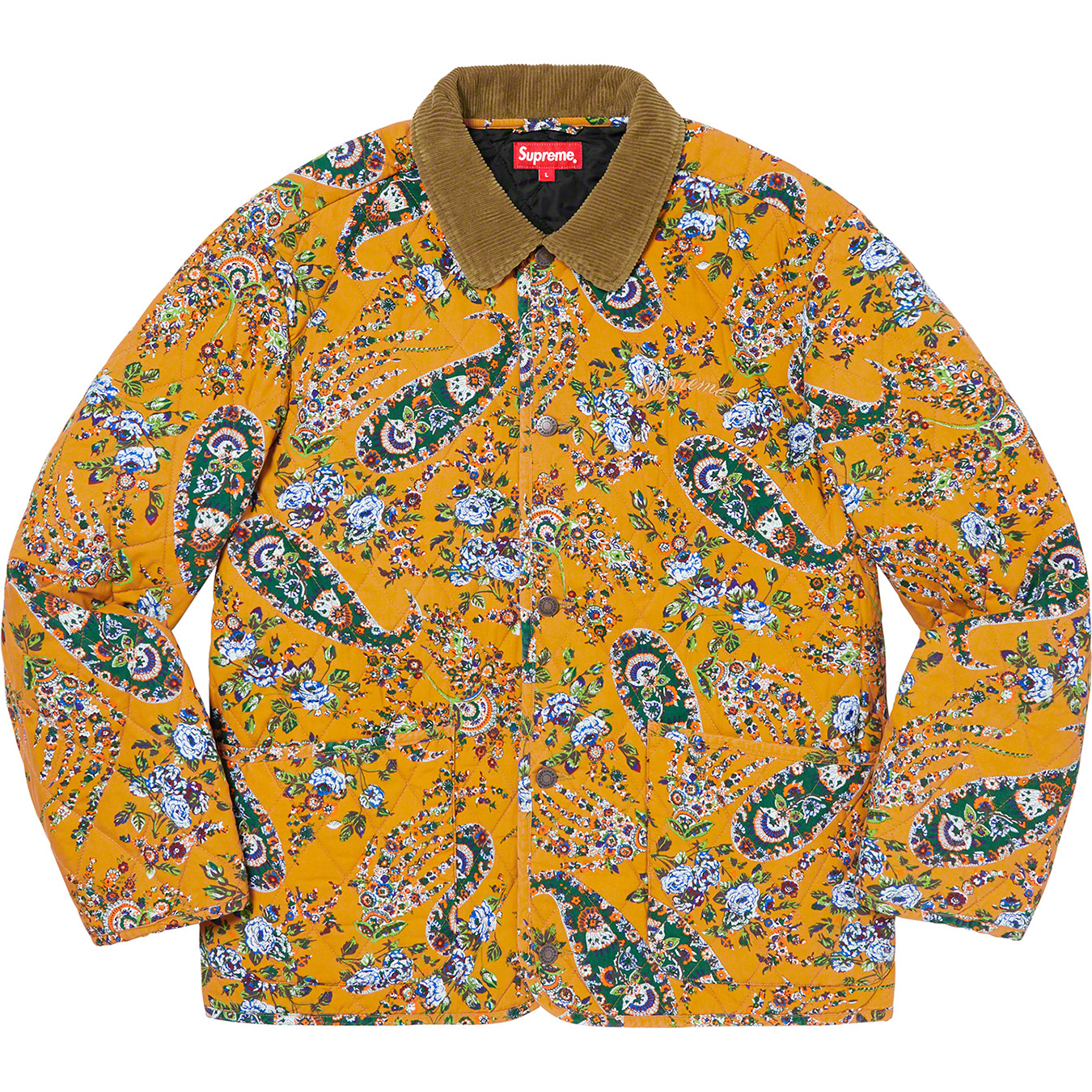 Quilted Paisley Jacket yellow