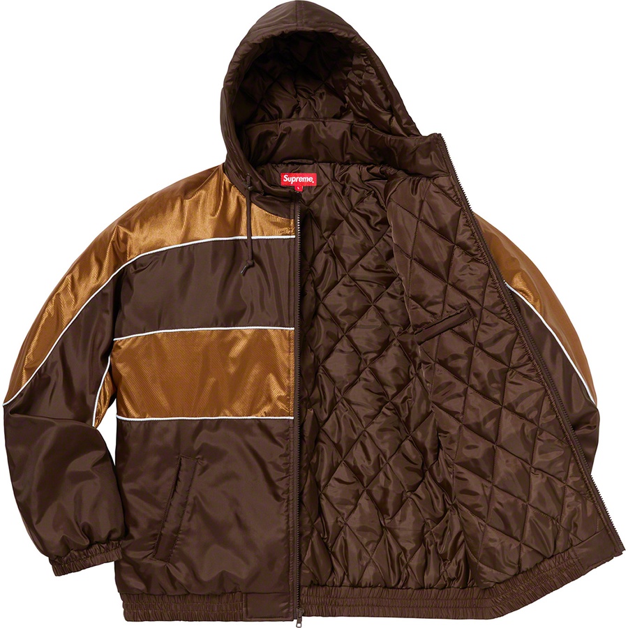Details on Sports Piping Puffy Jacket Brown from fall winter
                                                    2019 (Price is $198)