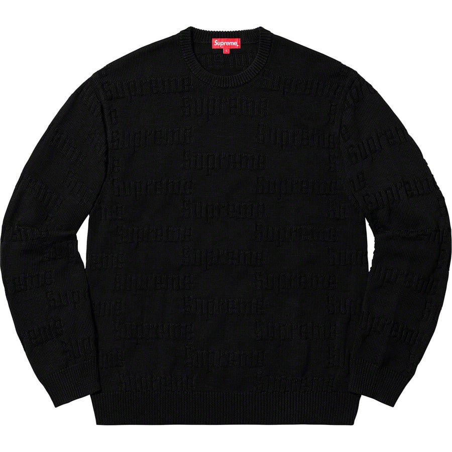Details on Raised Logo Sweater Black from fall winter
                                                    2019 (Price is $138)