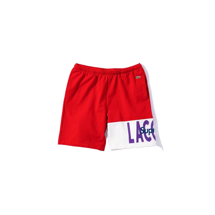 Details on Supreme LACOSTE Logo Panel Sweatshort None from fall winter
                                                    2019 (Price is $128)