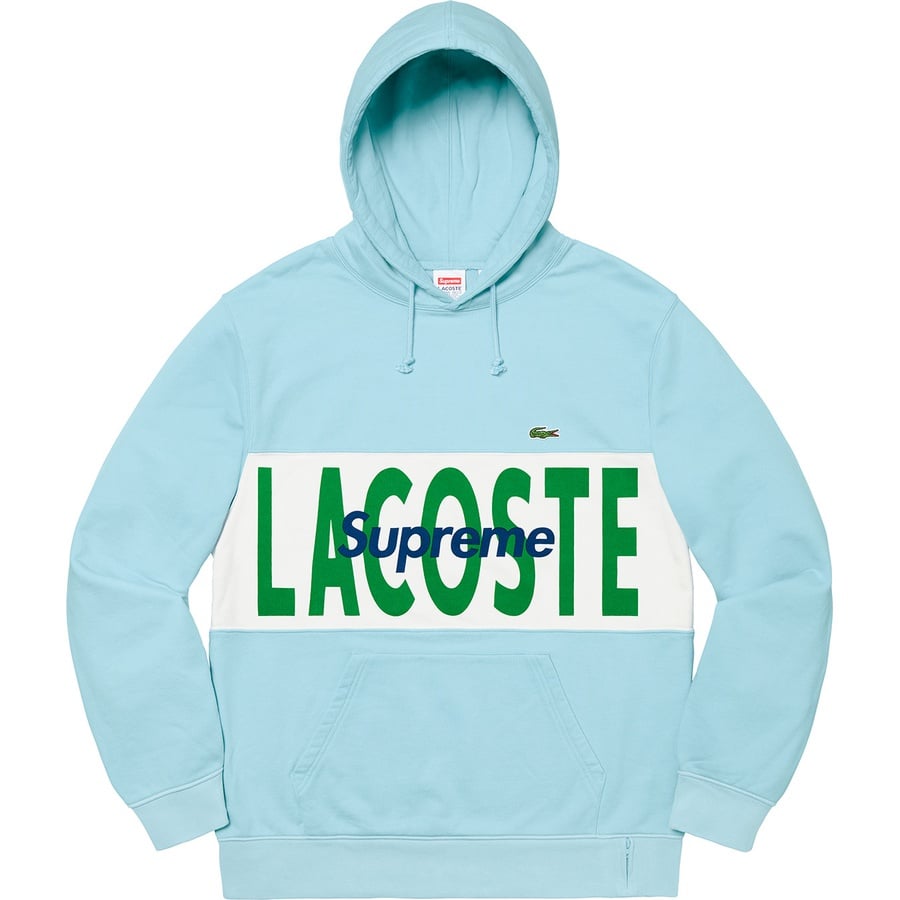LACOSTE Logo Panel Hooded Sweatshirt - fall winter 2019 - Supreme