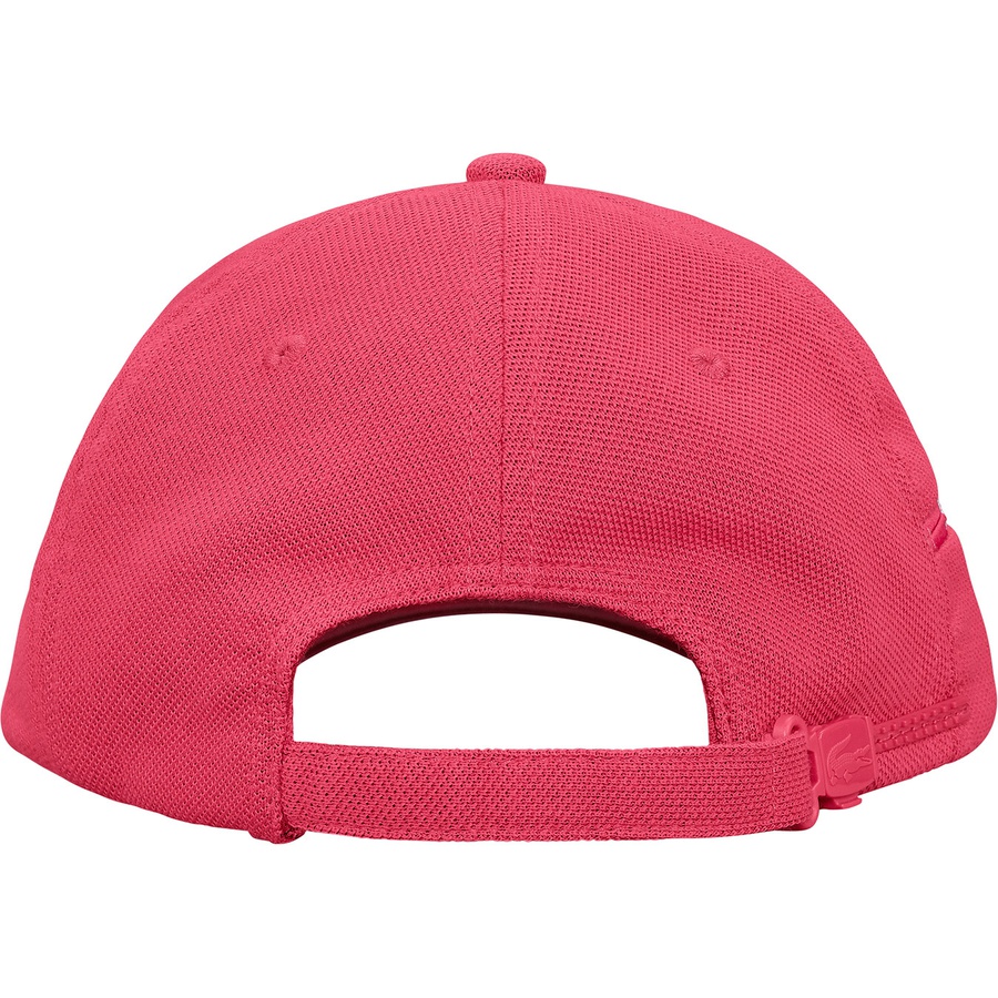 Details on Supreme LACOSTE Pique 6-Panel Pink from fall winter
                                                    2019 (Price is $68)