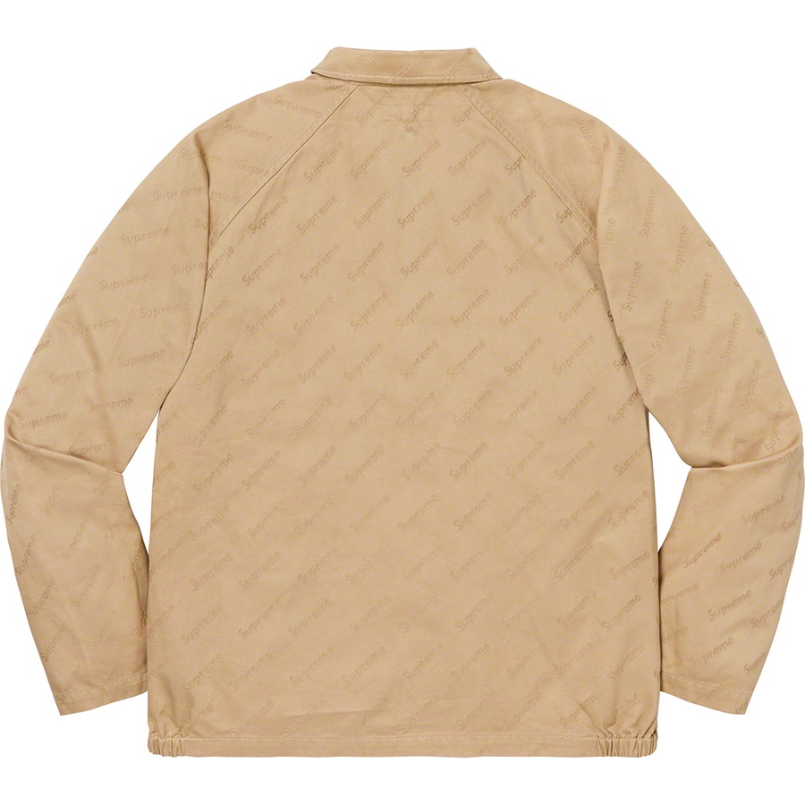 Details on Snap Front Jacquard Logos Twill Jacket Tan from fall winter
                                                    2019 (Price is $168)