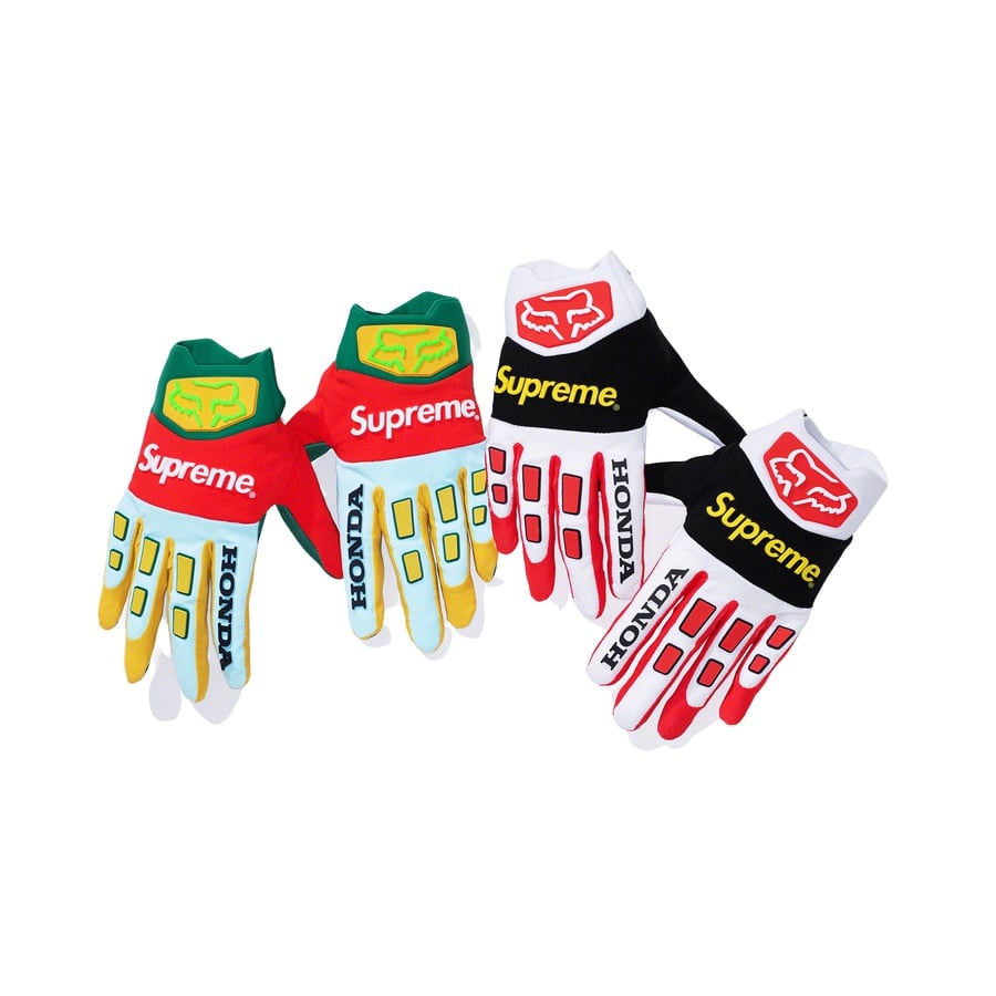 Details on Supreme Honda Fox Racing Gloves from fall winter
                                            2019 (Price is $88)