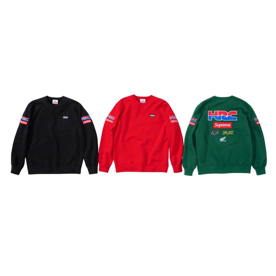 Details on Supreme Honda Fox Racing Crewneck from fall winter
                                            2019 (Price is $158)