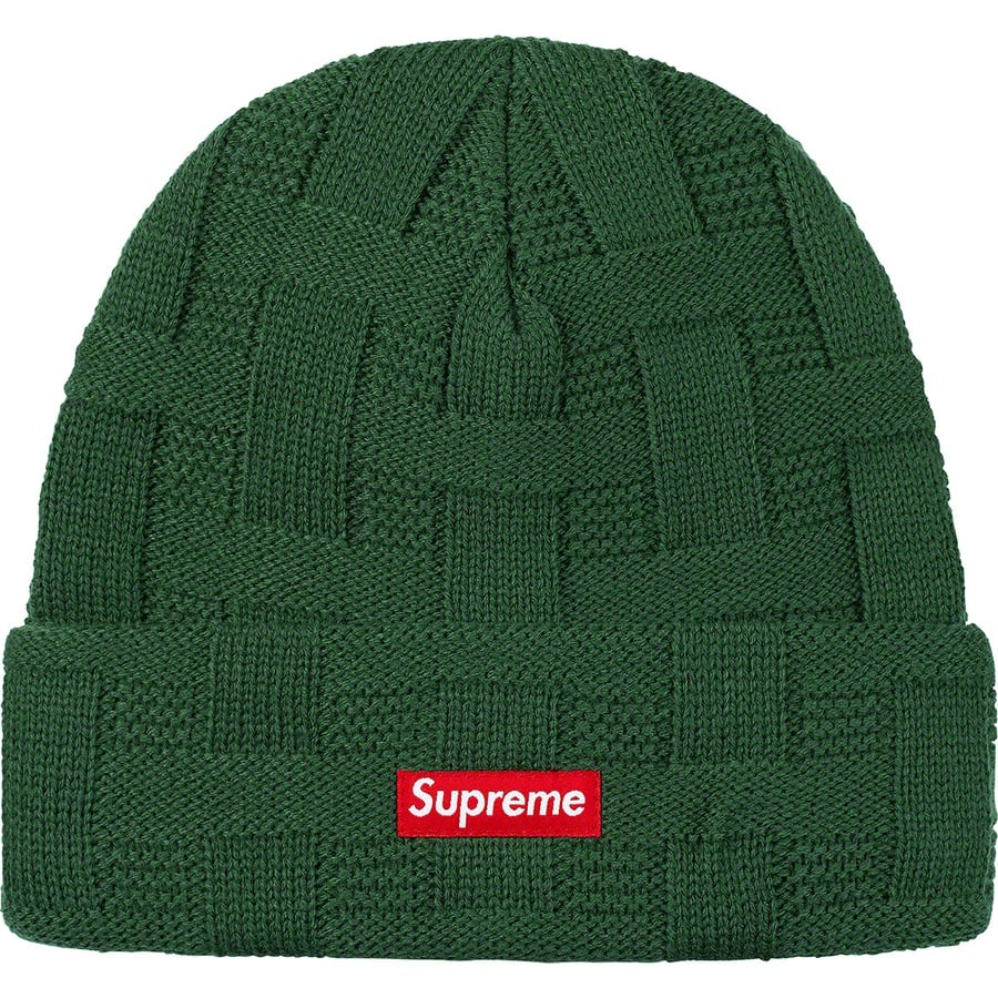 Details on Basket Weave Beanie Dark Green from fall winter
                                                    2019 (Price is $34)