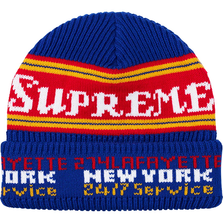 Details on Service Beanie Royal from fall winter
                                                    2019 (Price is $36)