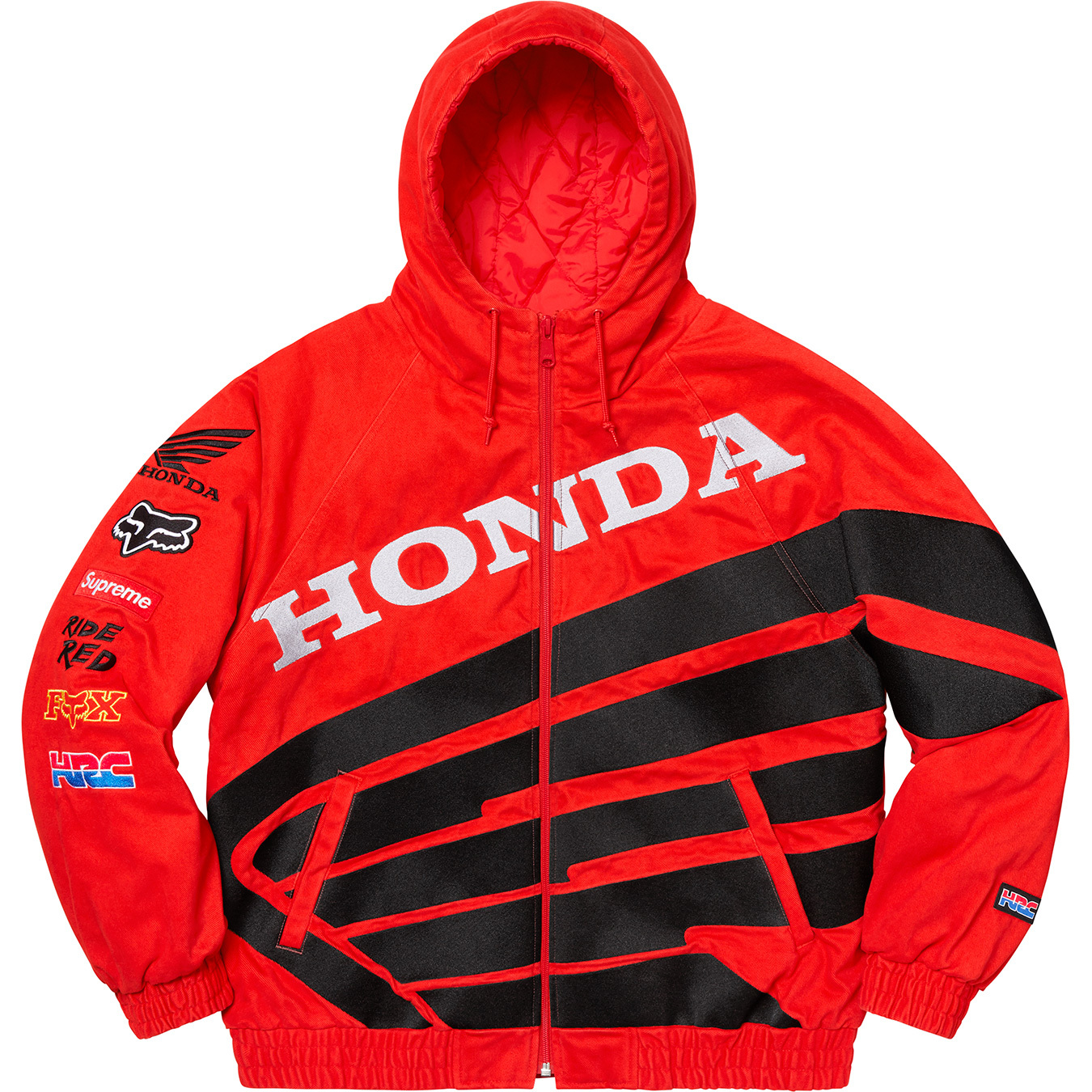 Supreme/Honda/Fox Racing Puffy Zip Up  M