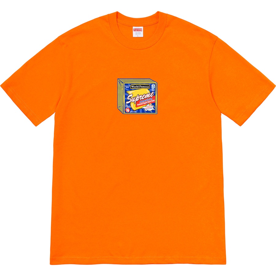 Details on Cheese Tee Orange from fall winter
                                                    2019 (Price is $38)